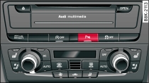 Middenconsole: Knop voor parkeerhulp